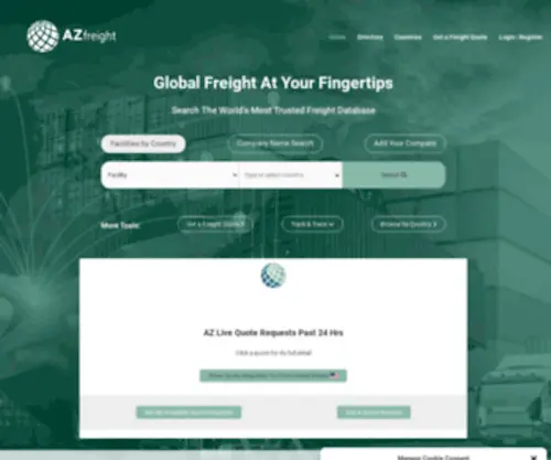 Azfreight.com(Global Freight At Your Fingertips) Screenshot
