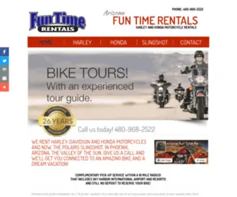 Azfuntimerentals.com(Motorcycle Rental Phoenix) Screenshot