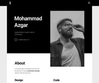 Azgar.info(My Personal Portfolio Site) Screenshot