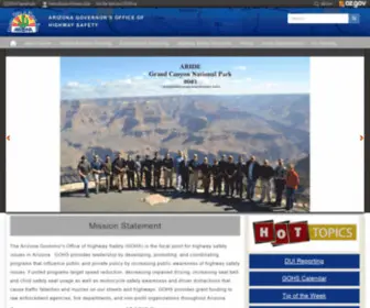 Azgohs.gov(Arizona Governor's Office of Highway Safety) Screenshot