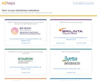 Azhelps.com(Save on AstraZeneca Medications) Screenshot