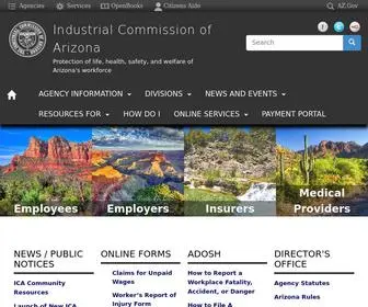 Azica.gov(Industrial Commission of Arizona) Screenshot