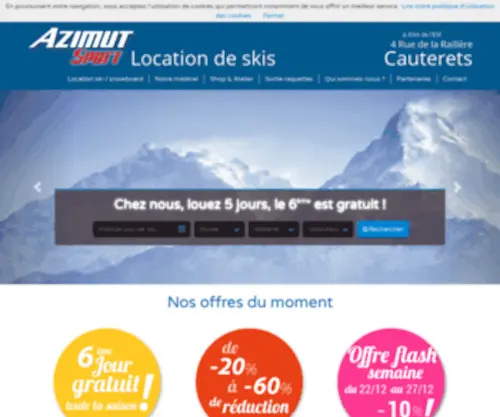 Azimut-Sport.com(Location matériel de ski) Screenshot