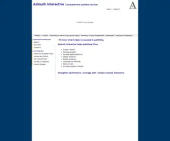 Azimuth-Interactive.com(Comprehensive publisher services including managing content) Screenshot