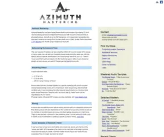 Azimuthmastering.com(Azimuth Mastering) Screenshot