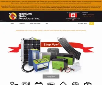 Azimuthsolar.ca(Azimuth Solar Products) Screenshot