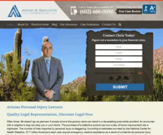 Azinjuryhelp.com(Ariano & Associates) Screenshot