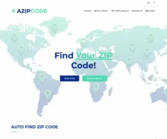 Azipcode.com(Free ZIP Code Lookup and Address Finder) Screenshot