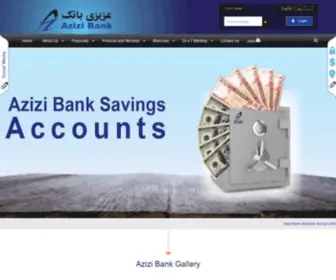 Azizibank.af(Azizi Bank) Screenshot