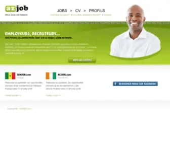 Azjob.net(Recherche de job ou stage avec le site de l'emploi sur internet en Afrique) Screenshot