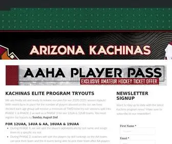 Azkachinashockey.com(Arizona Kachinas) Screenshot