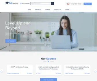 Azlearnings.com(Get professional certification training online and upgrade your capabilities) Screenshot