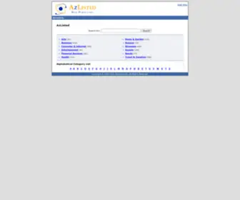 Azlisted.com(AzListed Web Directory) Screenshot