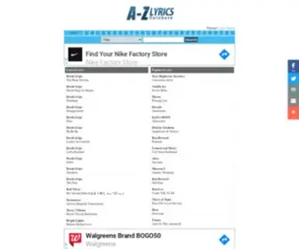 AzlyriCDb.com(A-Z Lyrics Database) Screenshot