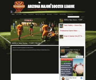 Azmajorsoccerleague.com(Arizona Major Soccer League) Screenshot