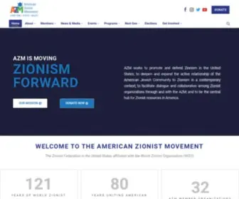 AZM.org(American Zionist Movement) Screenshot