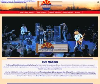 Azmusichalloffame.org(About AMEHOF) Screenshot