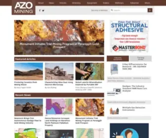 Azomining.com(Mining Information) Screenshot