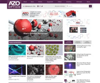 Azooptics.com(Optics News and Photonics News from across the Globe. AZoOptics) Screenshot