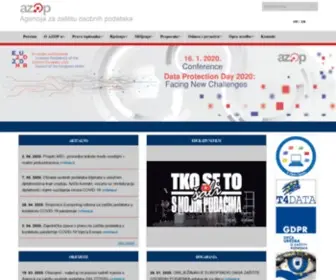 Azop.hr(Agencija za zaštitu osobnih podataka) Screenshot