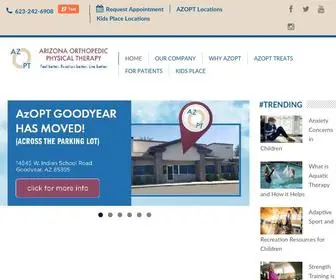 Azopt.net(Arizona Orthopedic Physical Therapy (AzOPT)) Screenshot