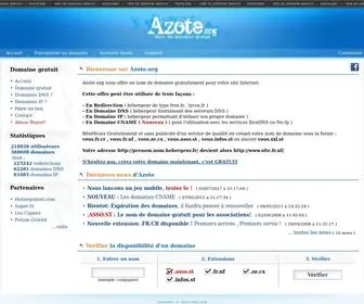 Azote.org(Nom de domaine gratuit sans publicité proposé par . Extensions disponibles) Screenshot