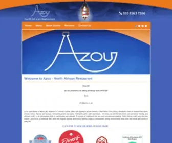 Azou.co.uk(North African Restaurant) Screenshot