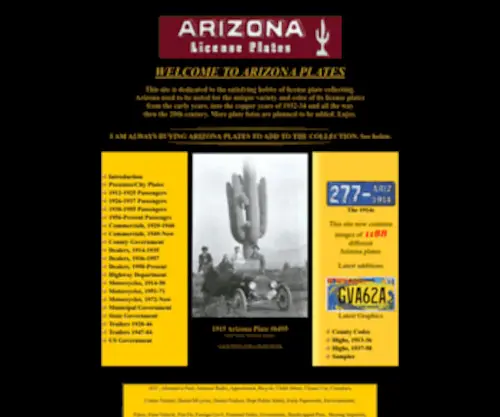 Azplates.com(Arizona License Plates) Screenshot