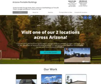 Azportablebuildings.com(Waterproof Portable Garages) Screenshot