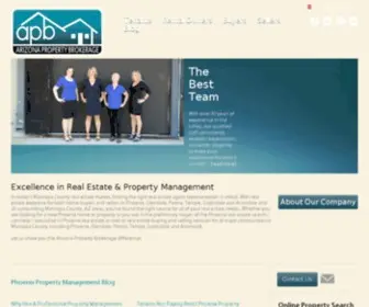 Azpropertybrokerage.com(Excellence In Real Estate) Screenshot