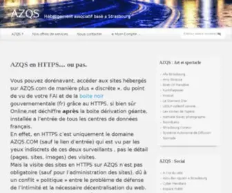 AZQS.com(Hébergement associatif basé a Strasbourg) Screenshot