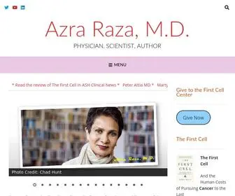 Azraraza.com(Dr. Azra Raza) Screenshot