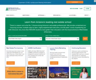 Azrealestatelicense.com(Arizona Real Estate School) Screenshot