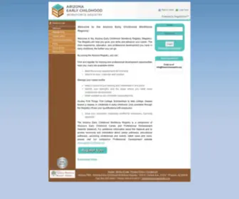 Azregistry.org(Arizona Early Childhood Workforce Registry) Screenshot