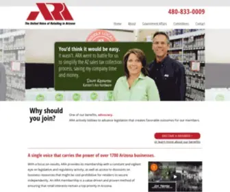 Azretailers.com(Arizona Retailers Association) Screenshot