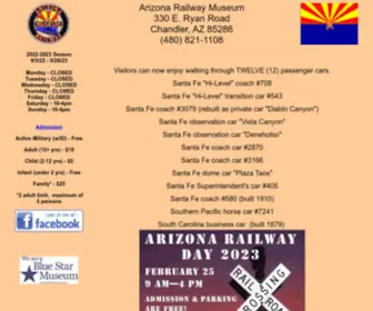 Azrymuseum.org(Home Page of the Arizona Railway Museum) Screenshot