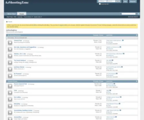 Azshootingzone.com(Vbulletin) Screenshot