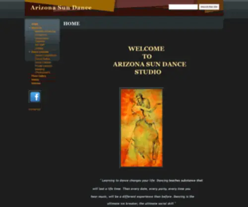 Azsundancestudio.com(Arizona Sun Dance) Screenshot