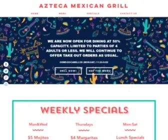 Aztecacny.com(Azteca Mexican Grill) Screenshot