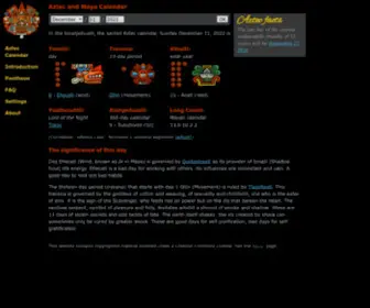 Azteccalendar.com(Aztec Calendar) Screenshot