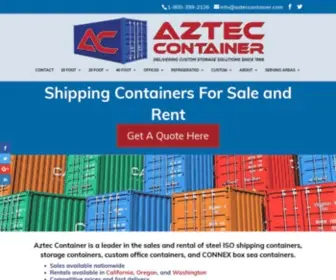 Azteccontainer.com(Shipping Containers & Storage Containers For Sale & Rent) Screenshot