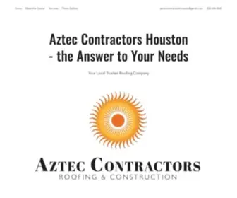 Azteccontractorshouston.com(Roofing and Construction) Screenshot