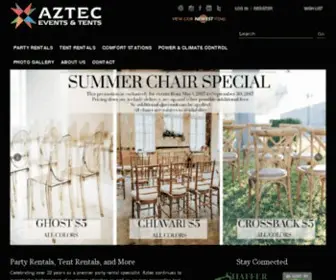 AztecPartyandtents.com(Party Rentals and Tents in the Houston and San Antonio Areas) Screenshot