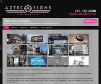 AztecPhilly.com(Welcome Aztec Signs & Graphics Philadelphia) Screenshot