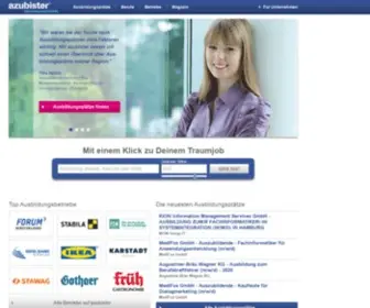 Azubister.de(Eine Ausbildung und Lehrstellen finden) Screenshot