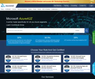 Azurea2Z.com(Microsoft azure a2z online training & certification) Screenshot