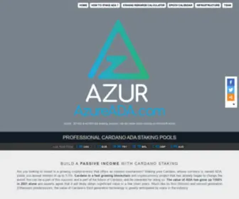 Azureada.com(Cardano ADA Staking Pools) Screenshot