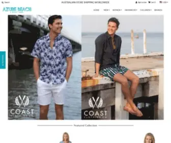 Azurebeach.com.au(Azure Beach and Resort Wear) Screenshot