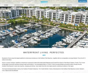 Azurepalmbeaches.com(Azure is the New Luxury Waterfront Condominiums in the Palm Beaches starting from $900's) Screenshot