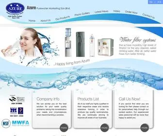 Azurepurewater.com(Water Filters Supplier in Kluang) Screenshot